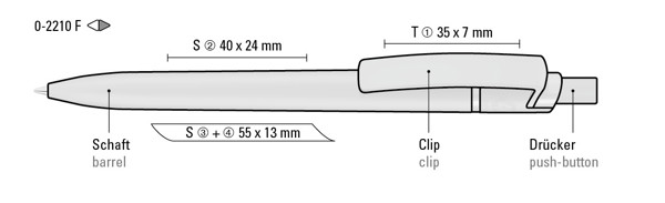RECYCLED PET PEN STEP F - weiss