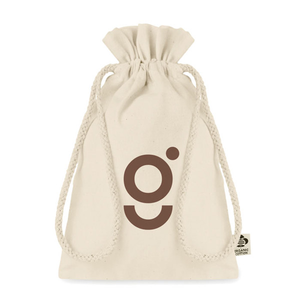 Small organic cotton gift bag Amber Small