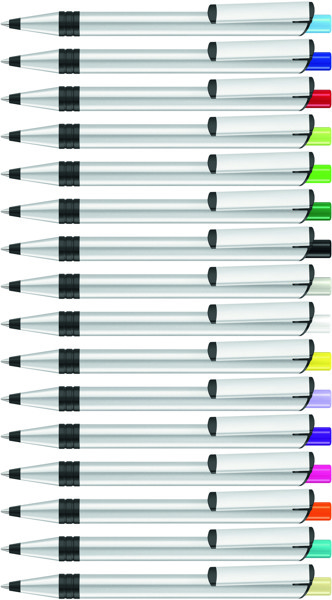 RECYCLED PET PEN ALUMA guľôčkové pero - Béžová