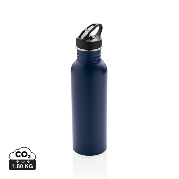 Bouteille Deluxe sport en acier - Bleu Marine