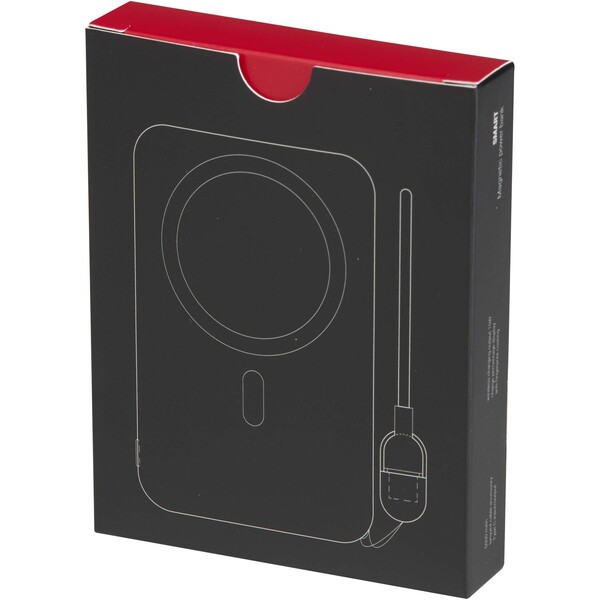 SMART 5000 mAh recycled plastic magnetic power bank with lanyard