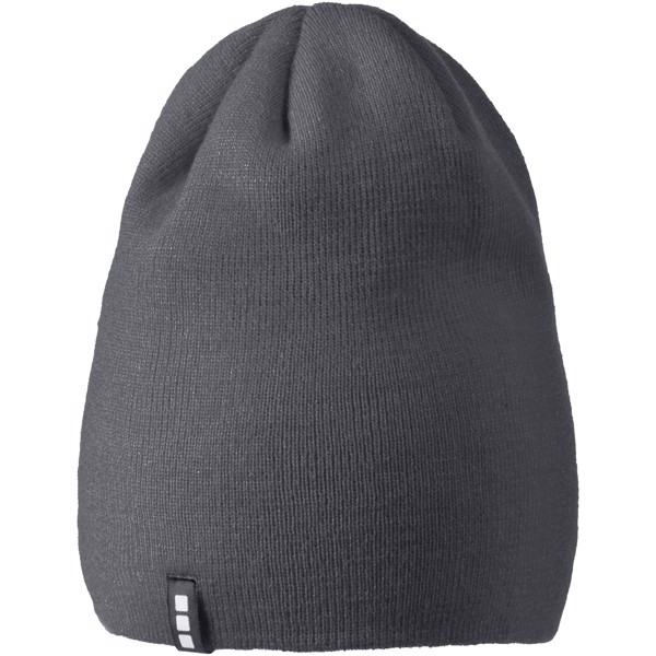 Gorro acrílico com etiqueta contrastada "Level" - Cinza tempestade
