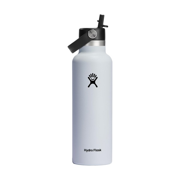 Hydro Flask Standard Mouth with Flex Straw Cap 621 ml bouteille d'eau - blanc