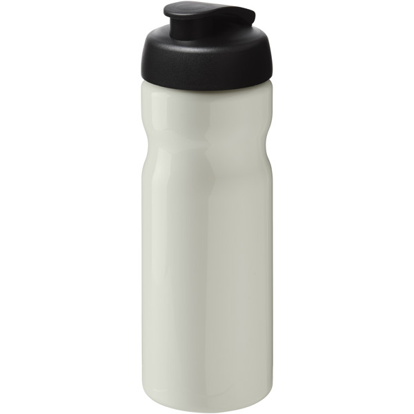 Bouteille de sport H2O Active® Eco Base 650ml avec couvercle à bascule - Ivoire / Noir