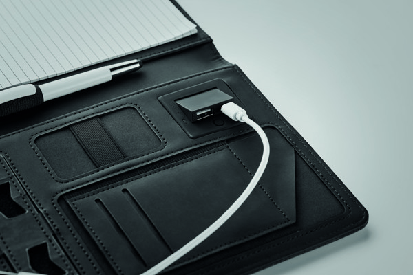 A5 folder with power bank Powernoty