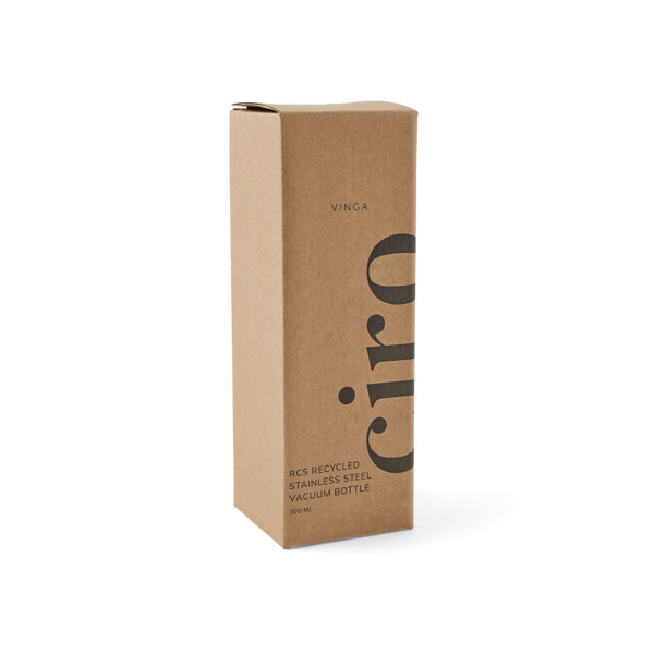 Vinga Ciro vakuumska steklenica, reciklirano jeklo, 300 ml - Črna