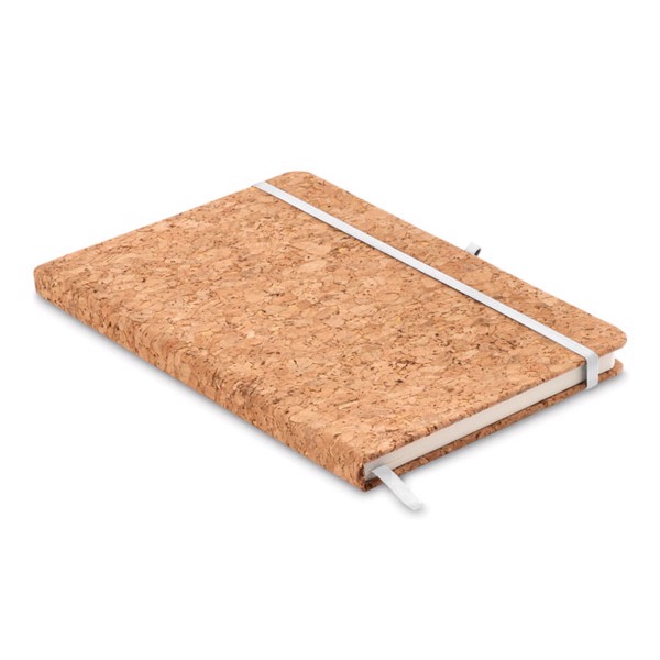 A5 cork notebook 96 lined Suber - White