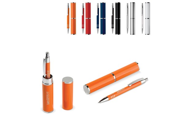 Aluminum ball pen in a tube - White