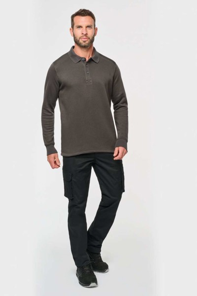 Majica s polo izrezom - Tamno Siva / XS