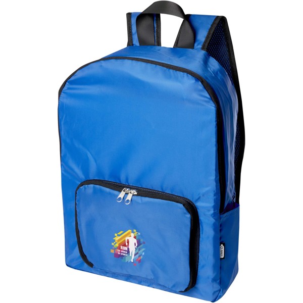Sac à dos pliable EcoFold de 15 L en RPET - Bleu royal
