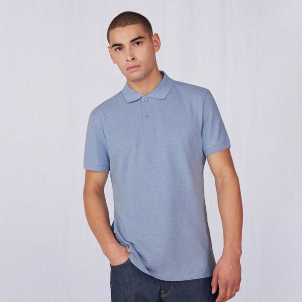 B&C My Polo 210 - Heathers - 100% Algodão Optimium (Investindo Em Better Cotton) - Heather Grey Fog / S