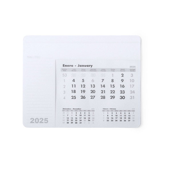 Tapis Souris Calendrier Rendux - Blanc