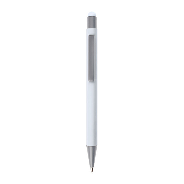 Metal Ballpoint Pen with Touch Pen Rio - White