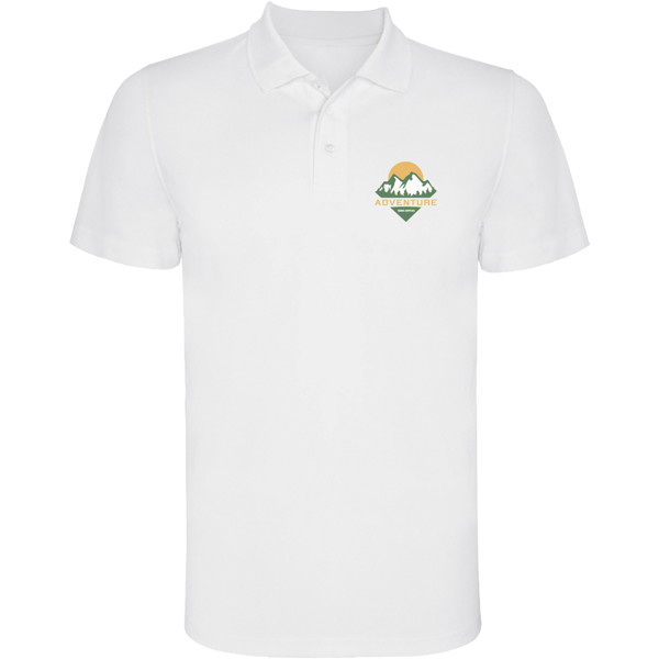 Monzha short sleeve men's sports polo - White / M