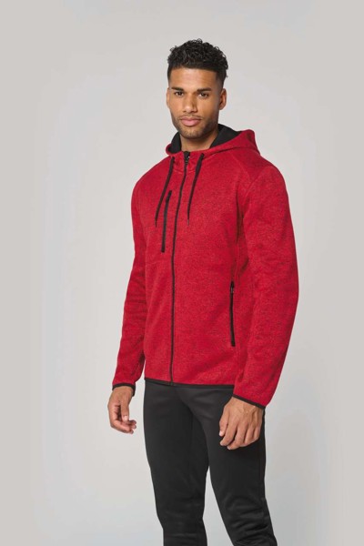 Men's Heather Hooded Jacket - Dark Grey Melange / 4XL