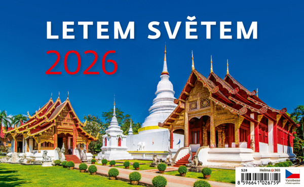 Stolní kalendář Letem světem 2026