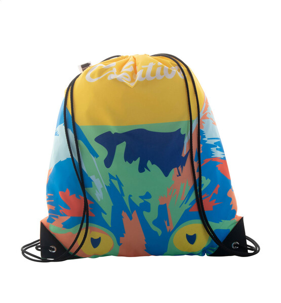 Sac piscine personnalisé CreaDraw Plus RPET - Noir / Blanc