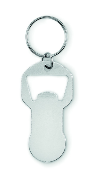 Recycled aluminium bottle opene Clave - Silver