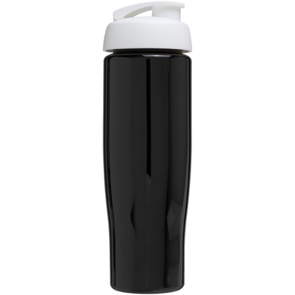 Športová fľaša H2O Tempo® s flipovým uzáverom 700 ml - Jednofarebná čierna / Biela