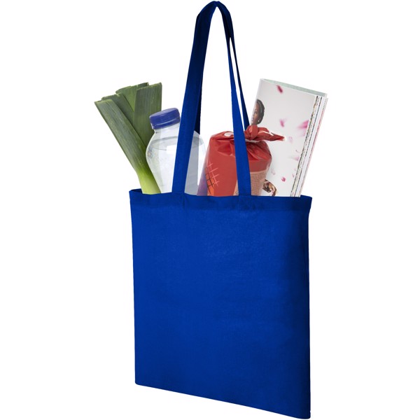 Shopper in cotone 140 g/m² Madras - 7L - Blu royal