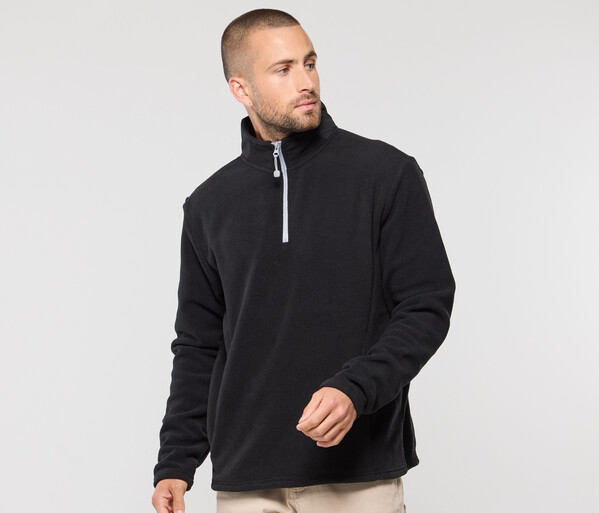 Polaire col zippé contrasté - GREY / XS