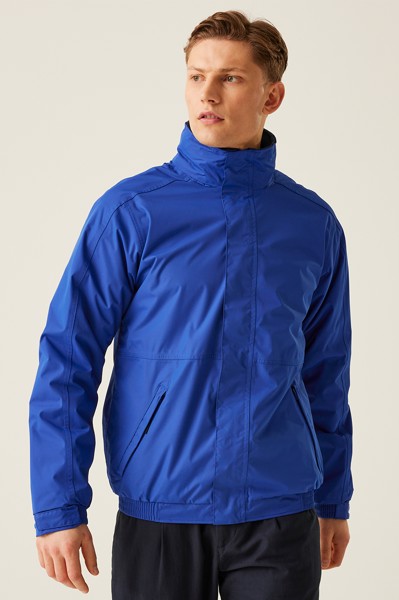 Dover Fleece Lined Bomber Jacket - Otter / Black / 4XL