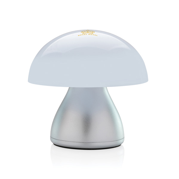 USB stolná lampa Luming z RCS recykl. plastu, sivá -
