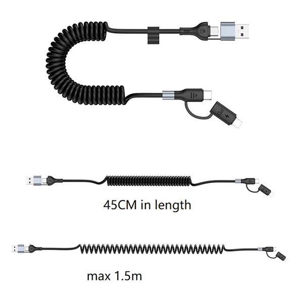 4in1 Fast Charging Data Cable UC061 - YELLOW