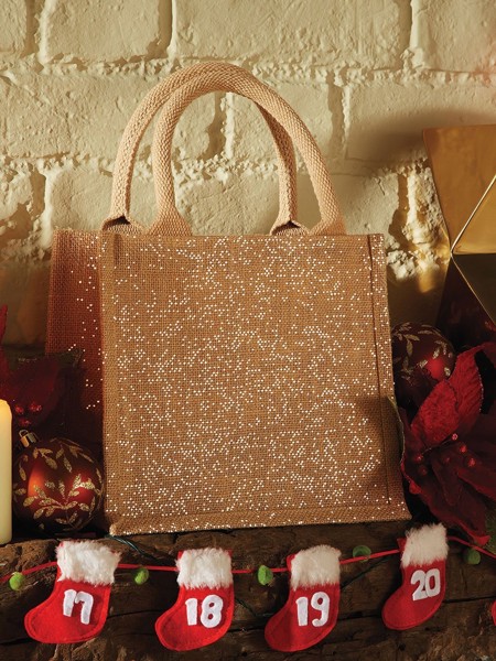 Shimmer Jute Mini Gift Bag