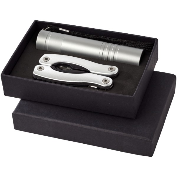 Conjunto de canivete multiusos e lanterna LED "Scout"