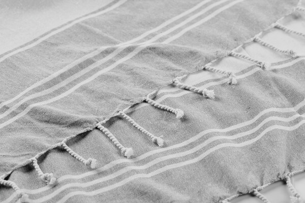 Set plajă Hummum – geantă de plajă și prosop hammam – gri