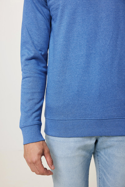 Pull à col rond en coton recyclé non teinté IQONIQ Denali - Heather Blue / XXL