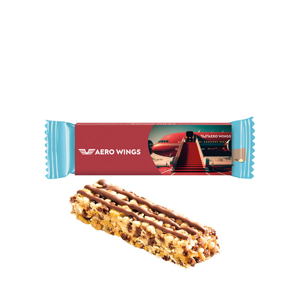 Corny Müsliriegel in Werbeschuber, free/Schoko | 1 Corny Müsliriegel free/Schoko, 20 g