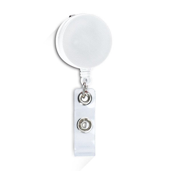 BADGE : PORTE BADGE EXTENSIBLE - Blanc
