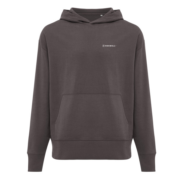 Mikina s kapucí Iqoniq Yoho relaxed fit z recykl. bavlny - Antracitová / XXXL