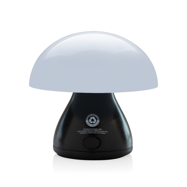 USB stolná lampa Luming z RCS recykl. plastu - Čierna