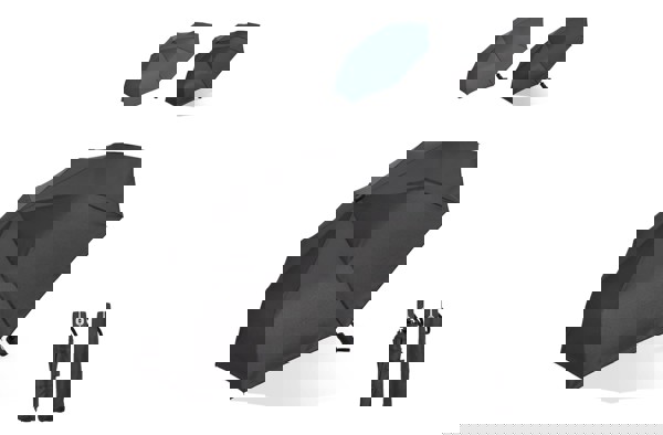 Taman Pongee 21" Foldable windproof umbrella Auto open &amp; close - Black