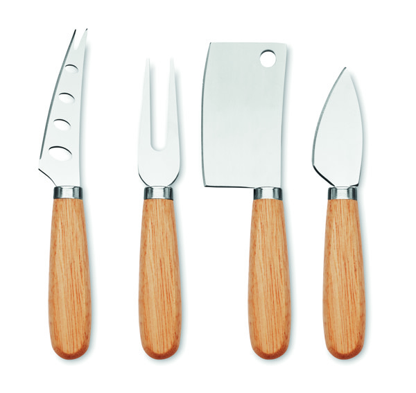 Set of 4 cheese knives Camembert
