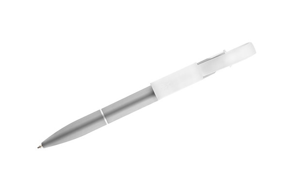 Ball pen with USB cable CHARGE - grey