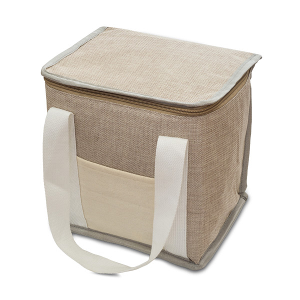 Loni insulated juta lunch bag
