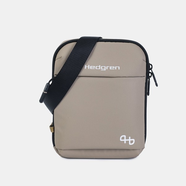 TURN | Geantă mică crossbody + RFID - Hedgren - Vintage Beige ECO