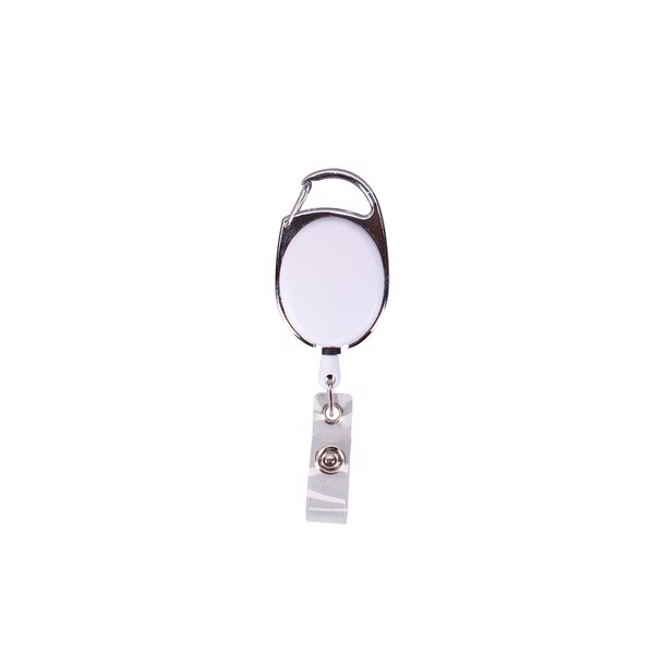 Ski-pass with carabiner - White