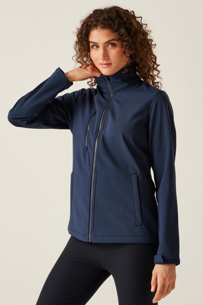 Women's Ablaze 3 Layer Printable Softshell Jacket - Black / Black / 10 (S)