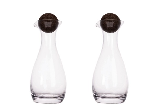 Sagaform Nature carafe oil/vinegar with cork stoppers 2 pcs. 300ml