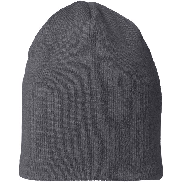 Gorro acrílico com etiqueta contrastada "Level" - Cinza tempestade