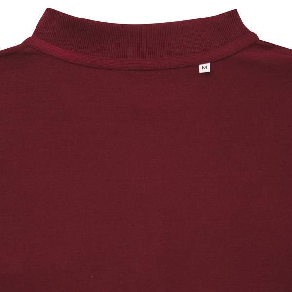 Polo en coton piqué et recyclé Iqoniq Yosemite - Rouge Bordeaux / M