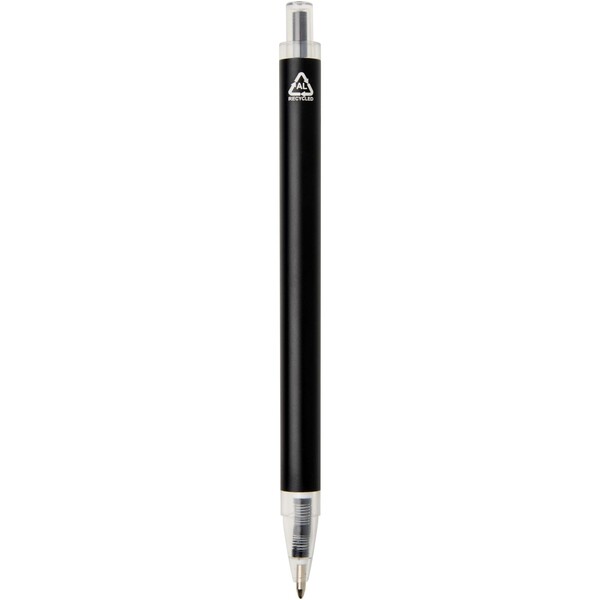 Spectrum recycled aluminium ballpoint pen (blue ink) - Black