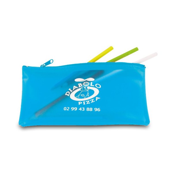 TROUSSE EN PVC TRANSLUCIDE - Orange