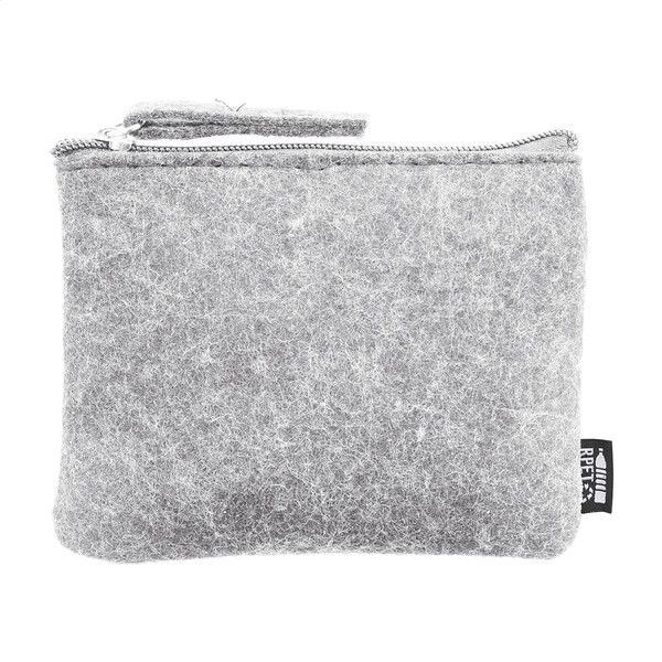 Porte-monnaie en feutrine RPET Refelt Money - Gris