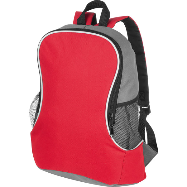 Backpack with side compartments CAMERON - Red